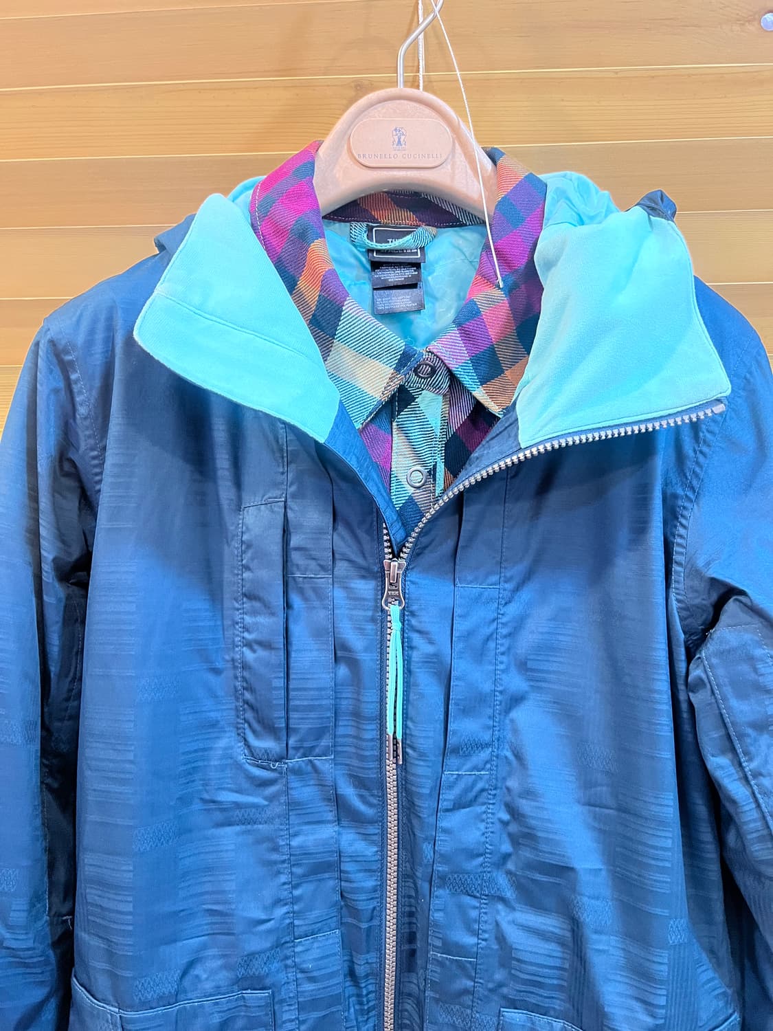 노스페이스 여성 네이비 후드집업점퍼 패딩셔츠 셋업 상품이미지1