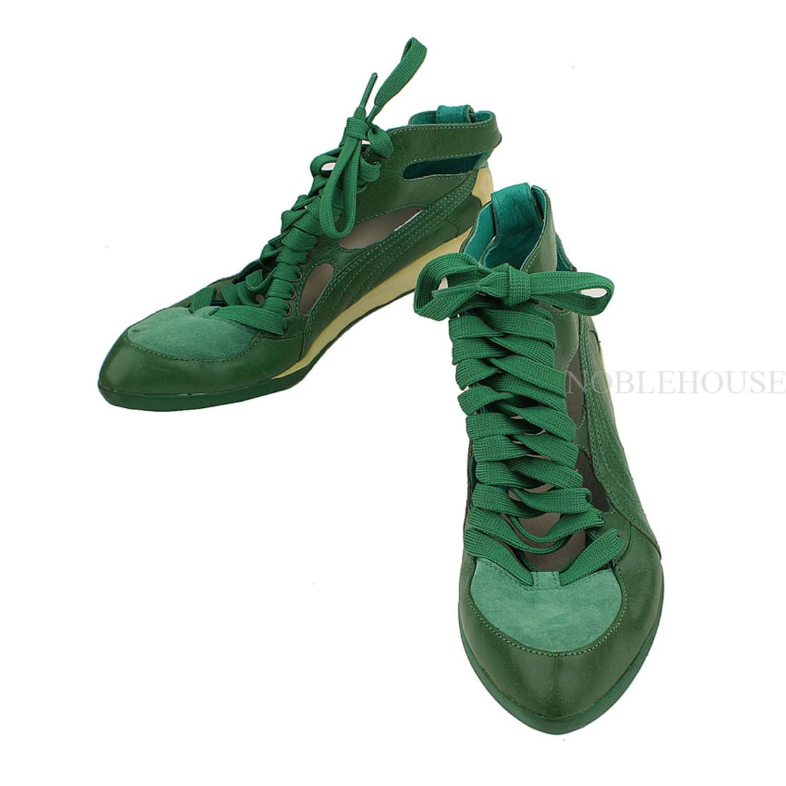 퓨마X알렉산더왕 콜라보 그린 레더 스니커즈 39 상품이미지3