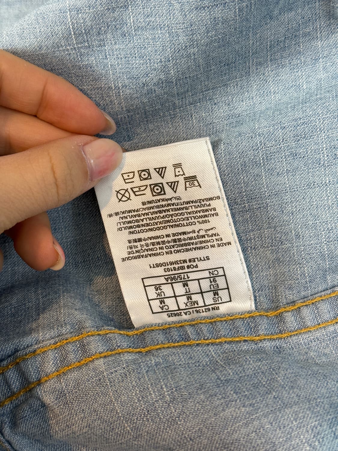 GUESS LINCOLN 데님 웨스턴 셔츠 상품이미지5