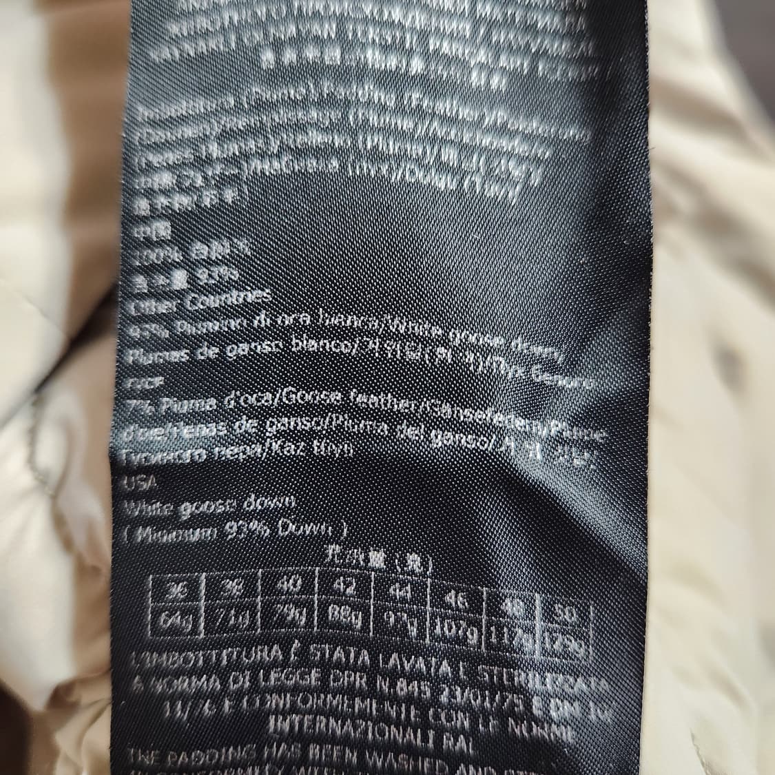 H327 [42] 페트레이 Peuterey Italy 거위털 패딩 상품이미지5