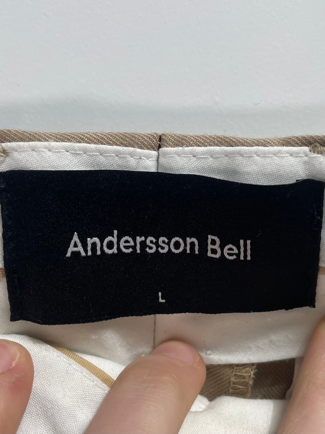 앤더슨벨 베이지 트임 슬랙스 팬츠 (onp.52)   상품이미지4