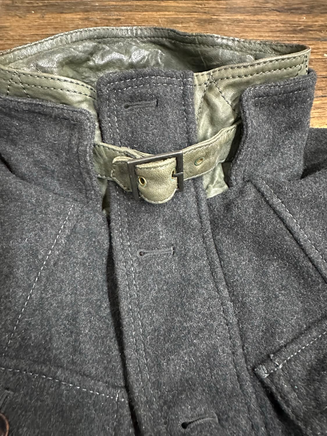 ZIOZIA 지오지아 양가죽 울 혼방 자켓 105 올드스쿨느낌 상품이미지3