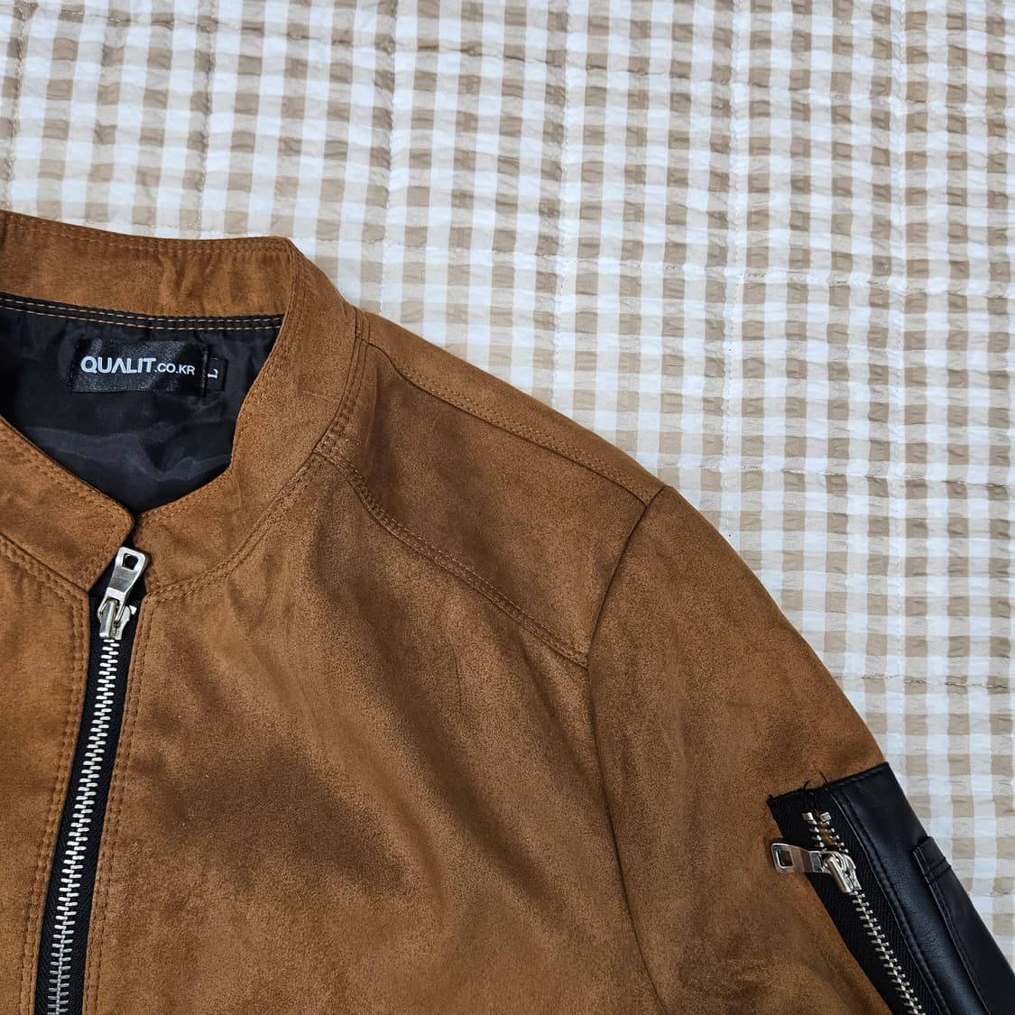 간절기 스웨이드 집업자켓 남자100 상품이미지3