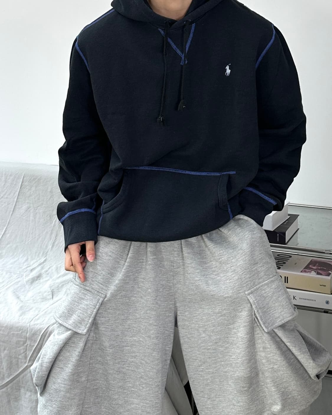 폴로 랄프로렌 스티치 후드티 XL 상품이미지2