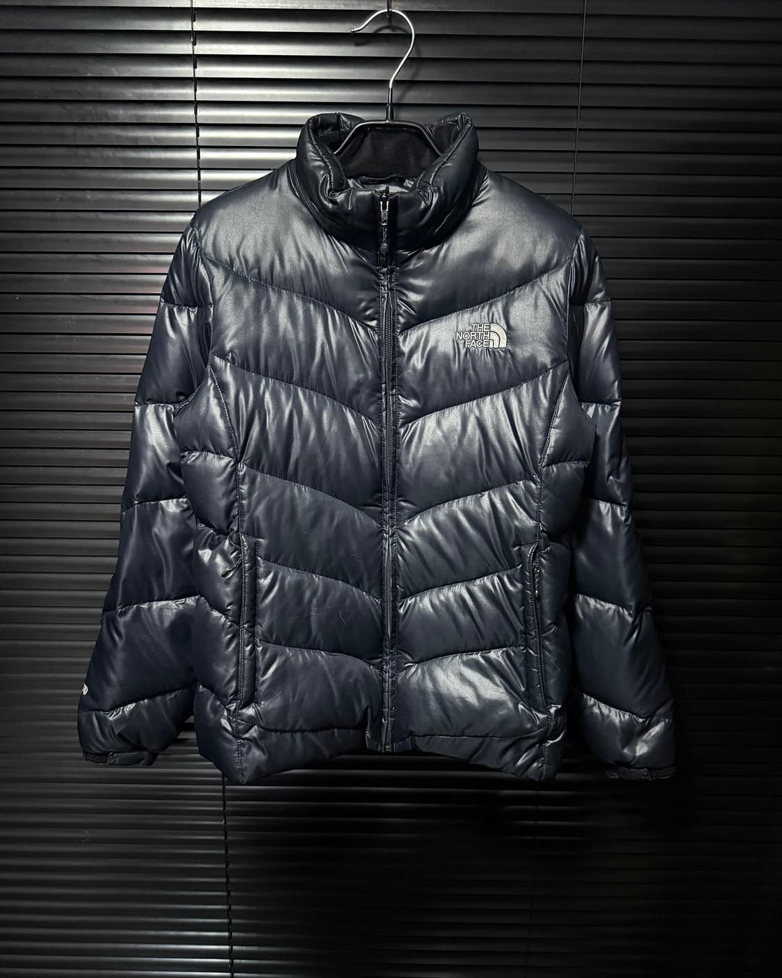 노스페이스 600 눕시 구스 다운 거위 털 하이넥 네이비 남색 90 S 상품이미지3