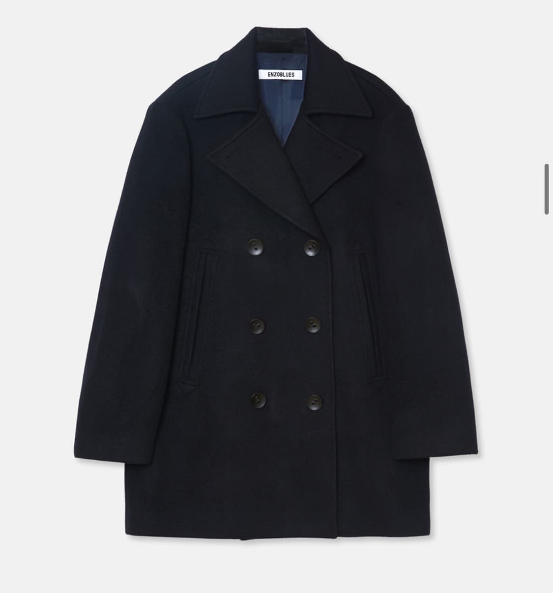 엔조블루스 오버핏 피코트 네이비 상품이미지4