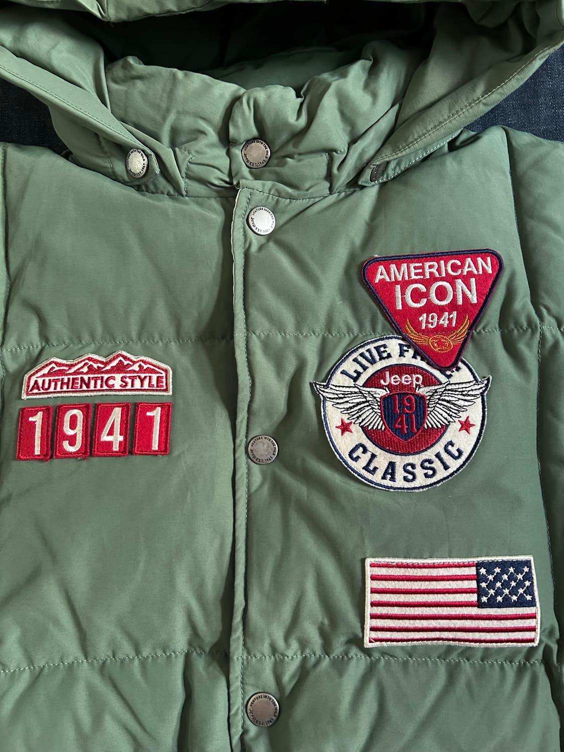 지프 덕다운 아메리칸 패치 패딩베스트 상품이미지3