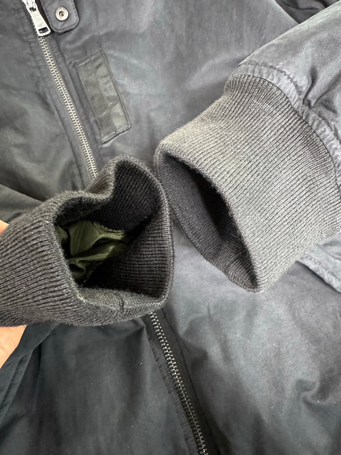 95,M)헨리코튼 스핏파이어 구스다운 블루종 블랙 상품이미지5