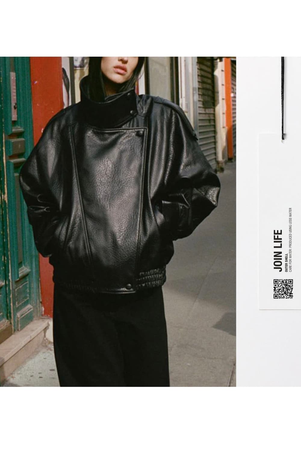 자라 페이크 레더 점퍼 M 상품이미지3