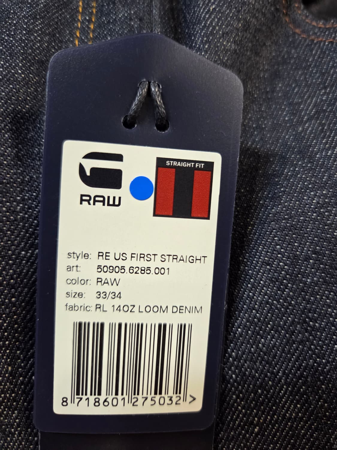 G-Star RAW 다크 데님 롤업 청바지(W33/L34) 상품이미지6