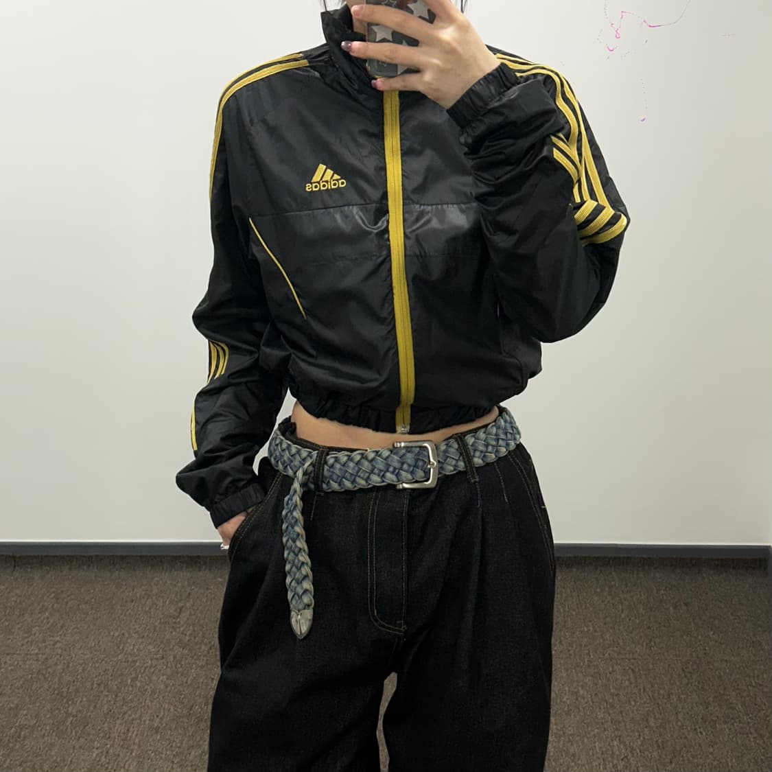 Adidas 아디다스 골트 트랙탑 블랙 크롭 바람막이  상품이미지1