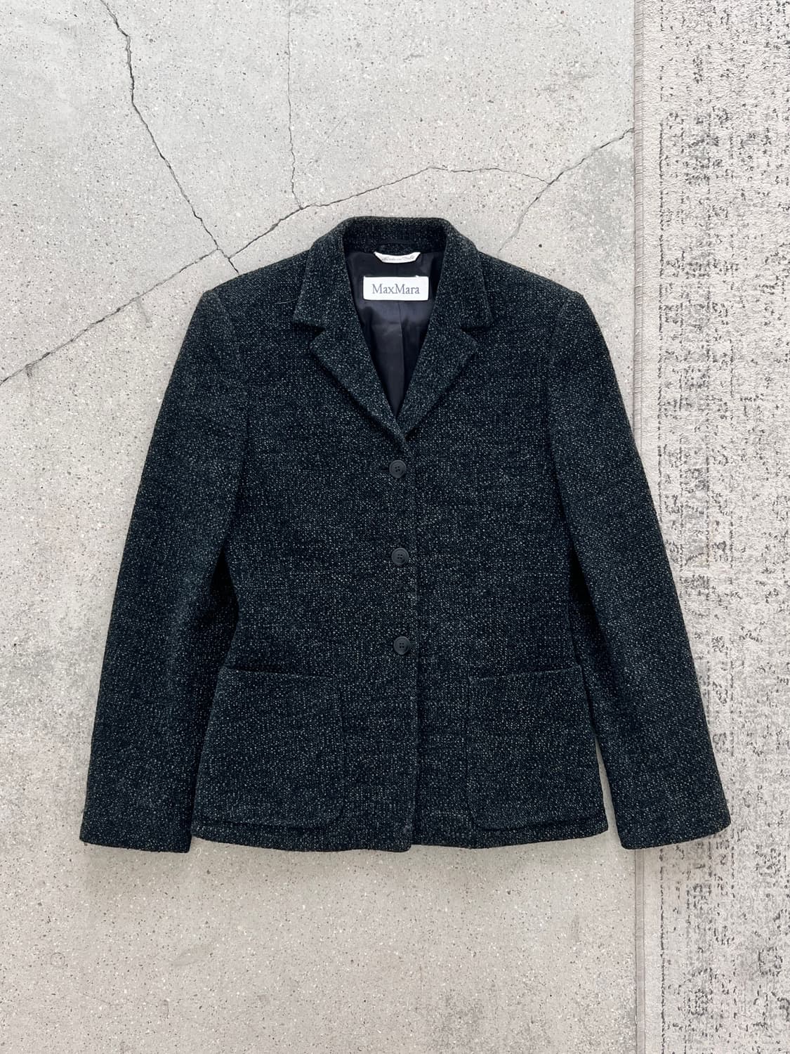 막스마라 울 코튼 트위드 재킷 스커트 셋업 상품이미지2