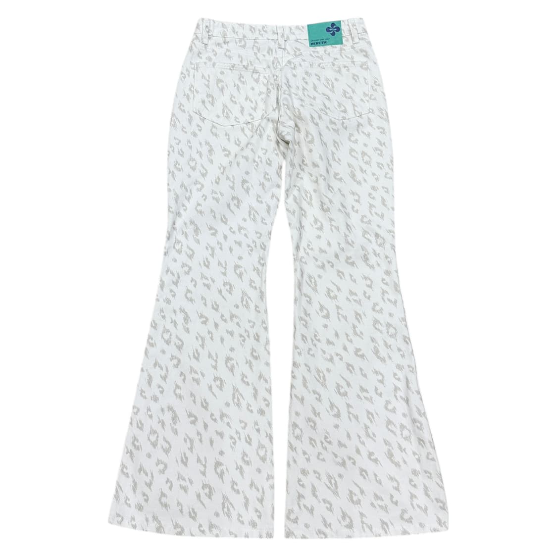 헤리틱 레오파드 호피 부츠컷 데님팬츠 바지 화이트 상품이미지2