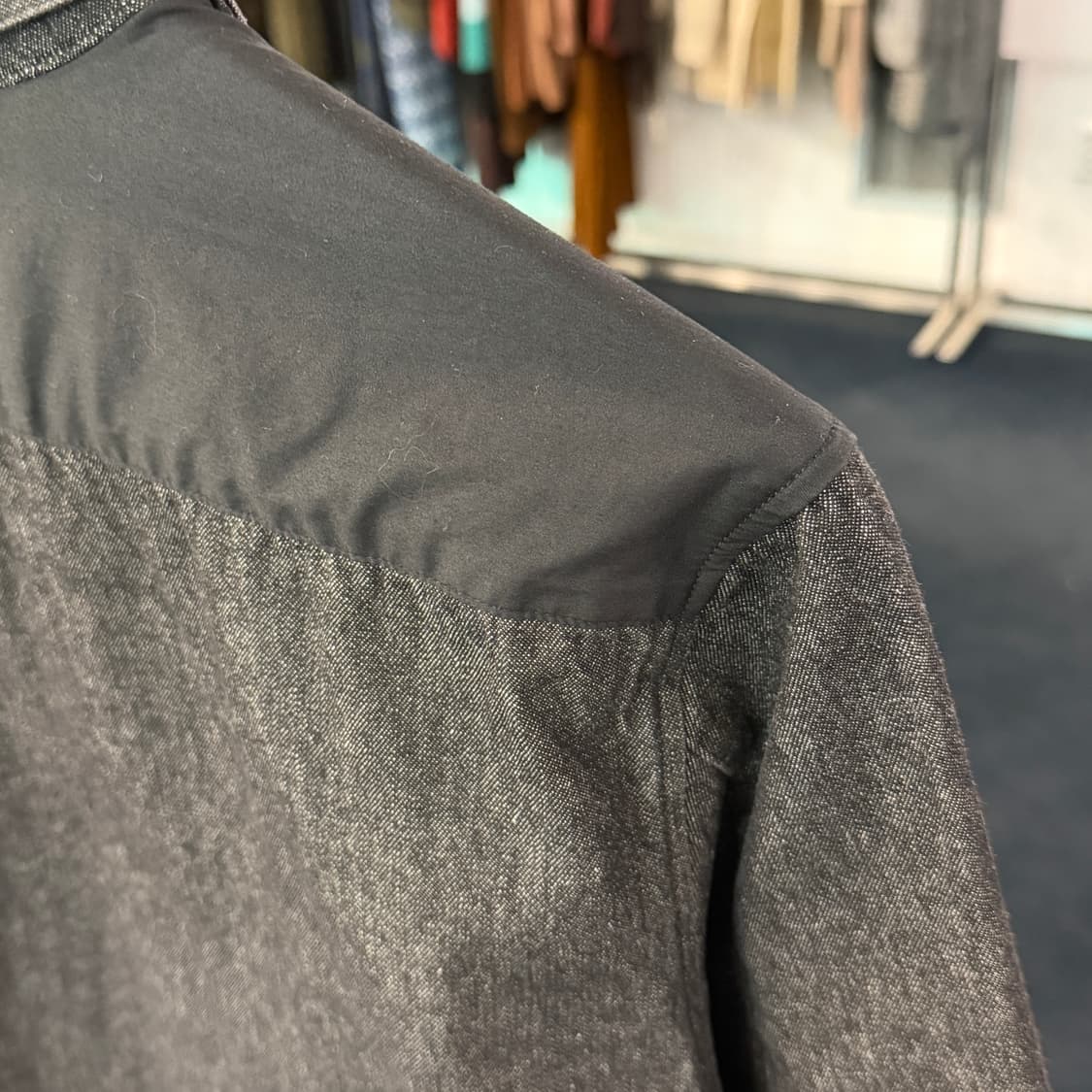 [M] 닐바렛 컬러블록 데님셔츠 상품이미지4