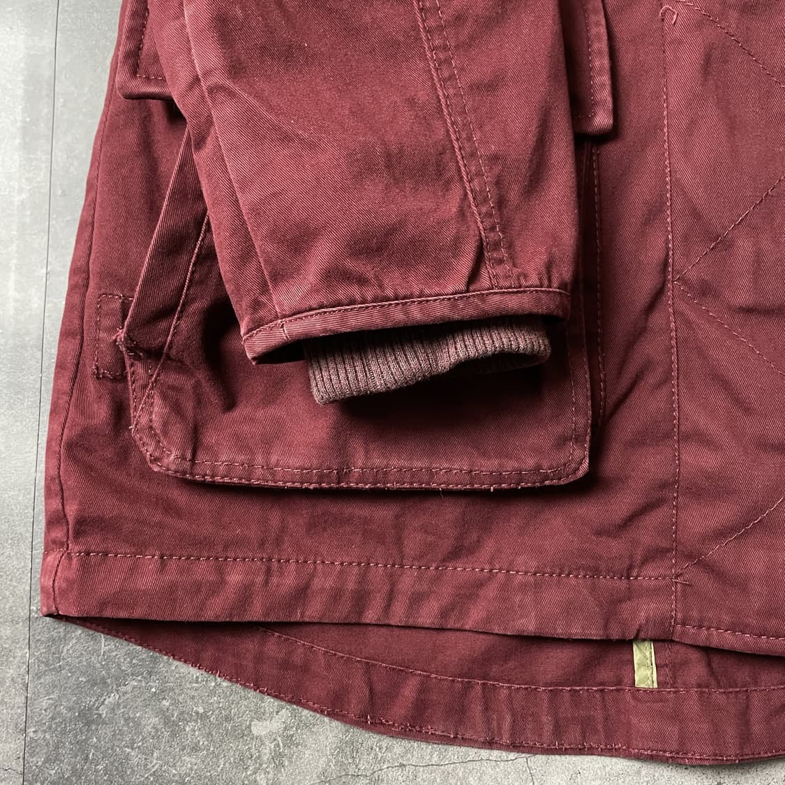 GARAGE 빈티지 와인 퀄팅안감 후드파카 A00336 상품이미지5