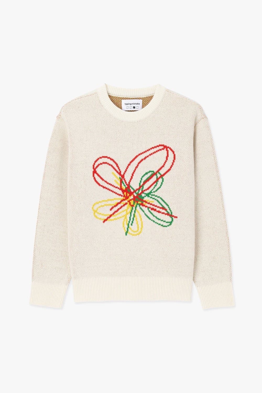 타이핑 미스테이크 러브 픽셀 니트 아이보리 상품이미지1