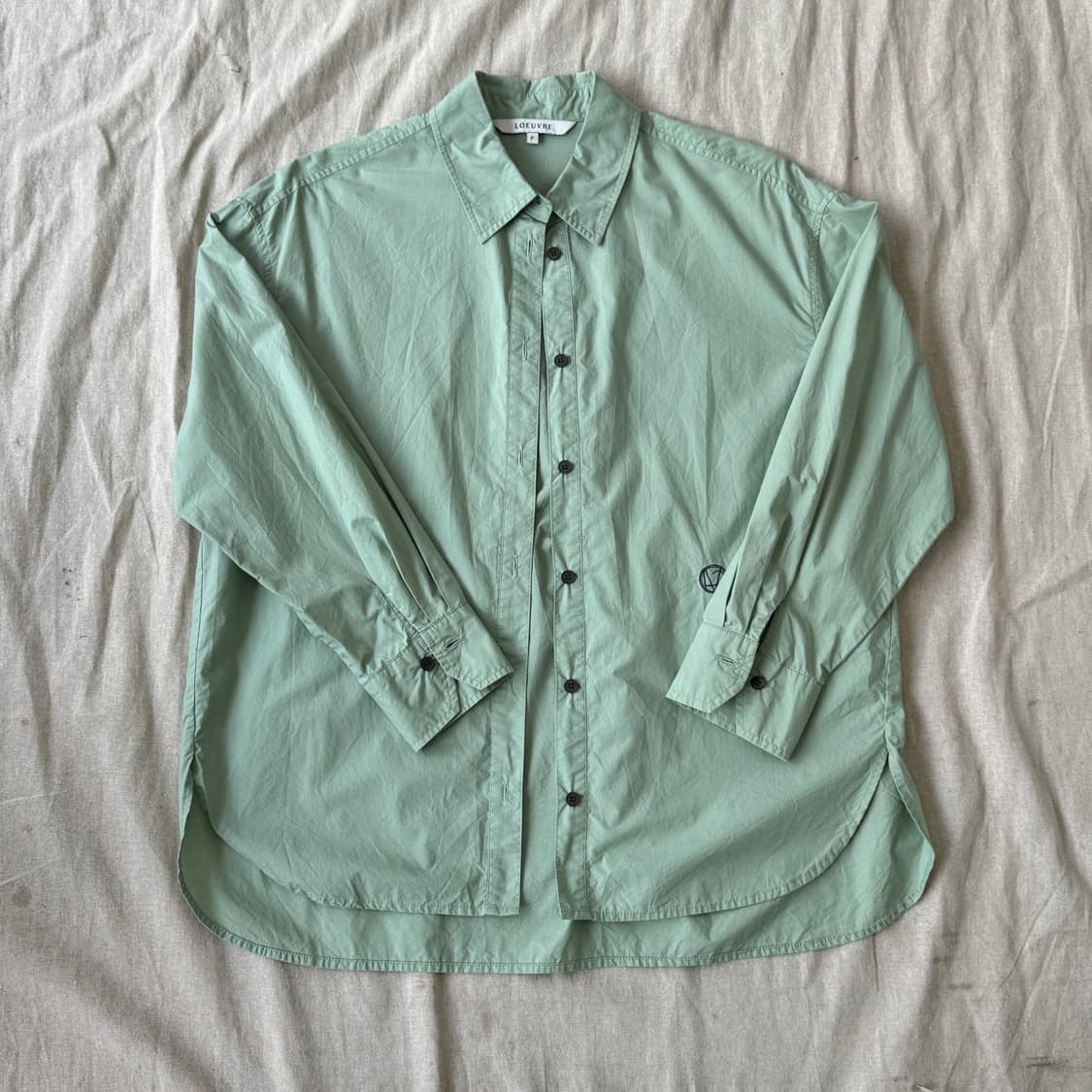 루에브르 민트 블라우스 셔츠 F 상품이미지1