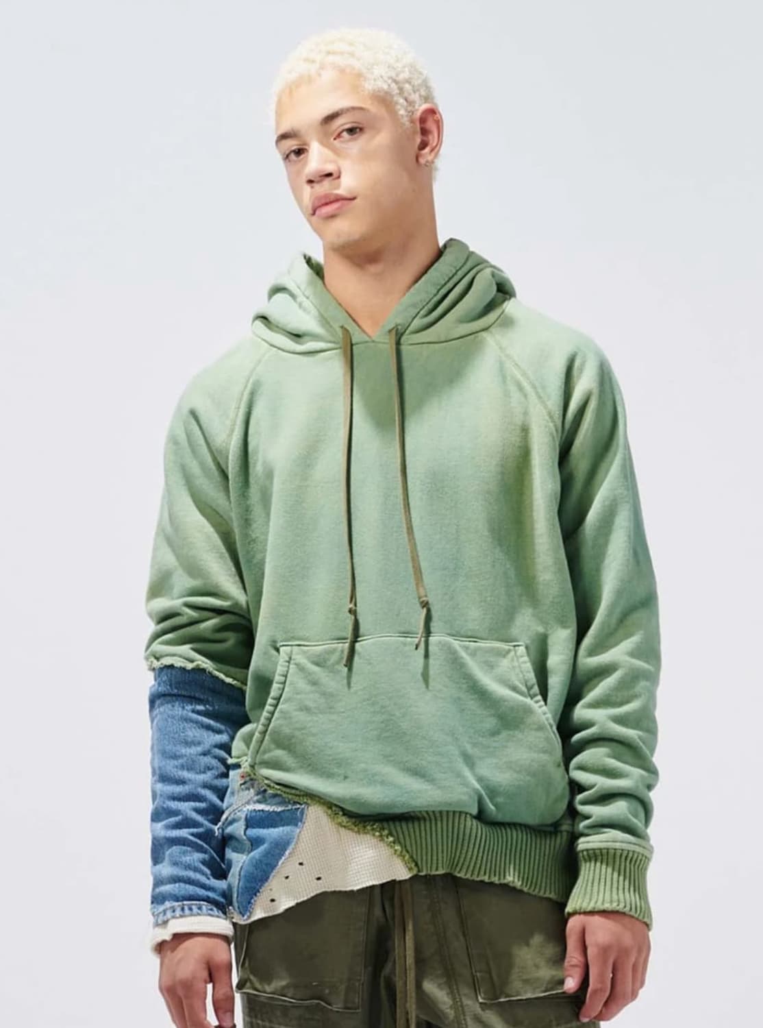 그렉로렌 데님믹스 후드스웨트 상품이미지2