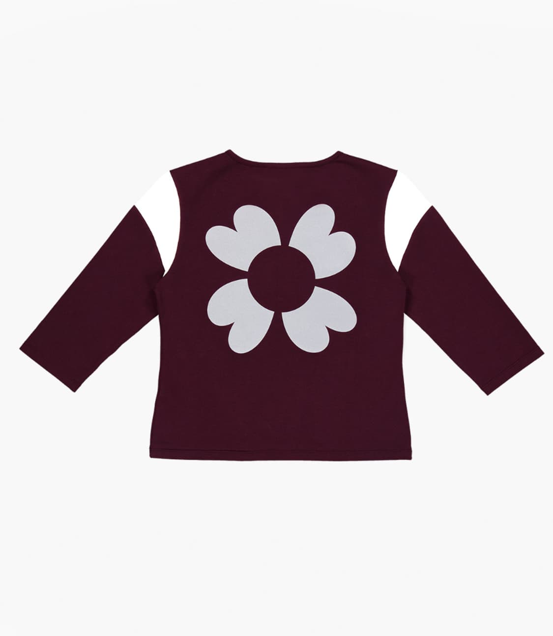 나비버스 Lucky Service Top 버건디 7부 티셔츠 상품이미지2