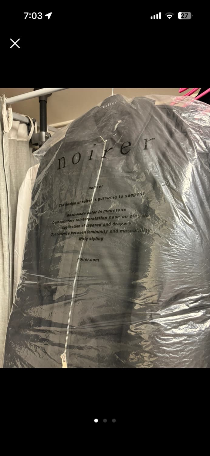 노이어 패디드 울 크롭 블루종 52사이즈 상품이미지1