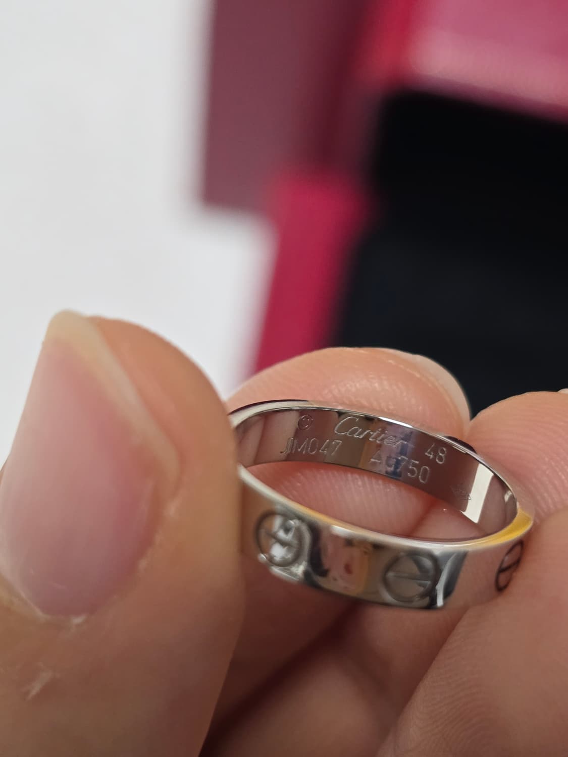 까르띠에 러브링 화이트골드 48호 새상품 풀박스 상품이미지3