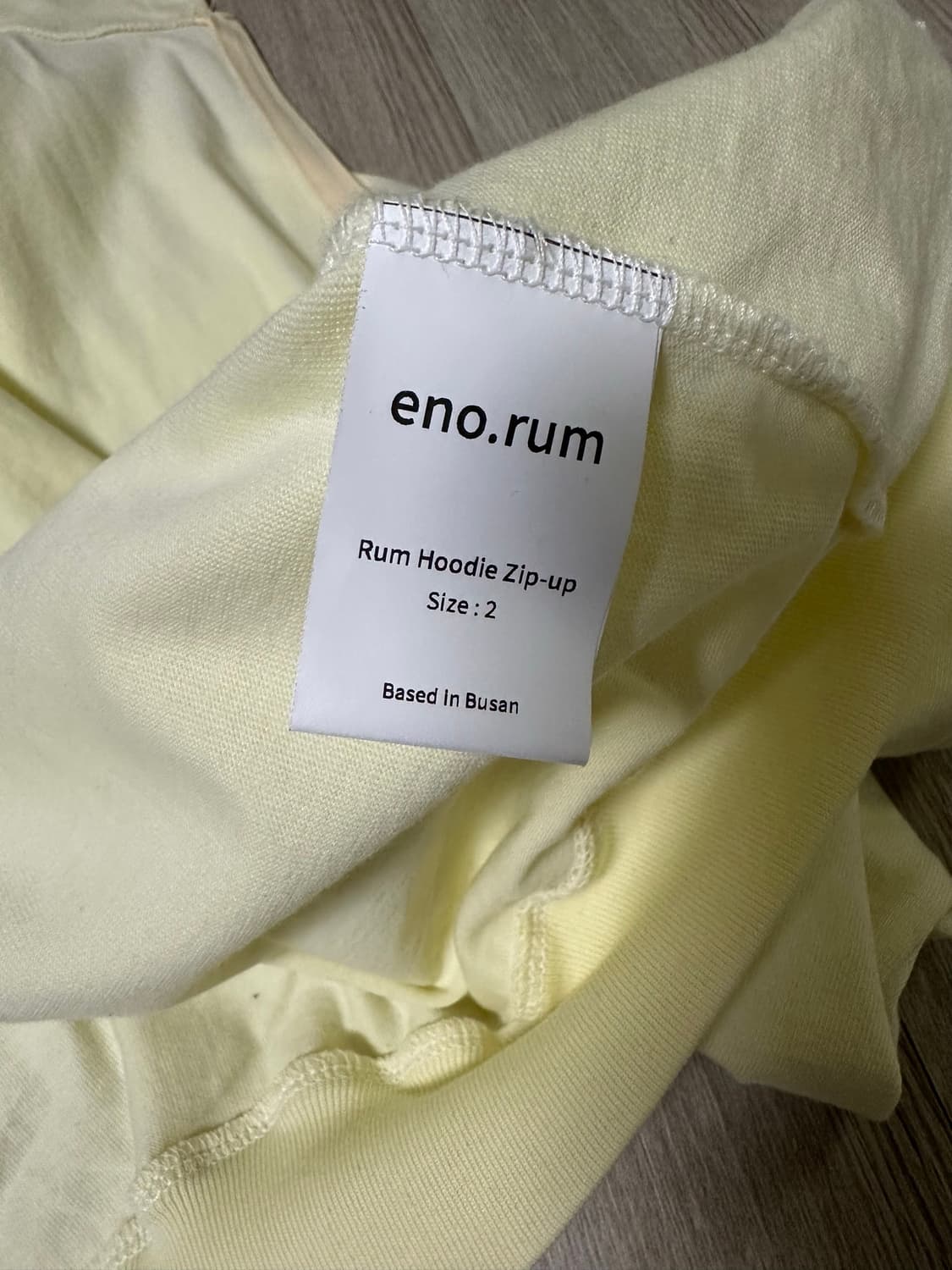 Eno.rum 후드집업 레몬컬러 상품이미지3