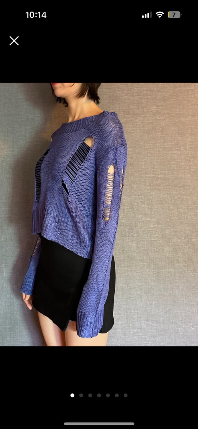 [새제품] NICE CLAUP의 데미지 니트 Japan 상품이미지4