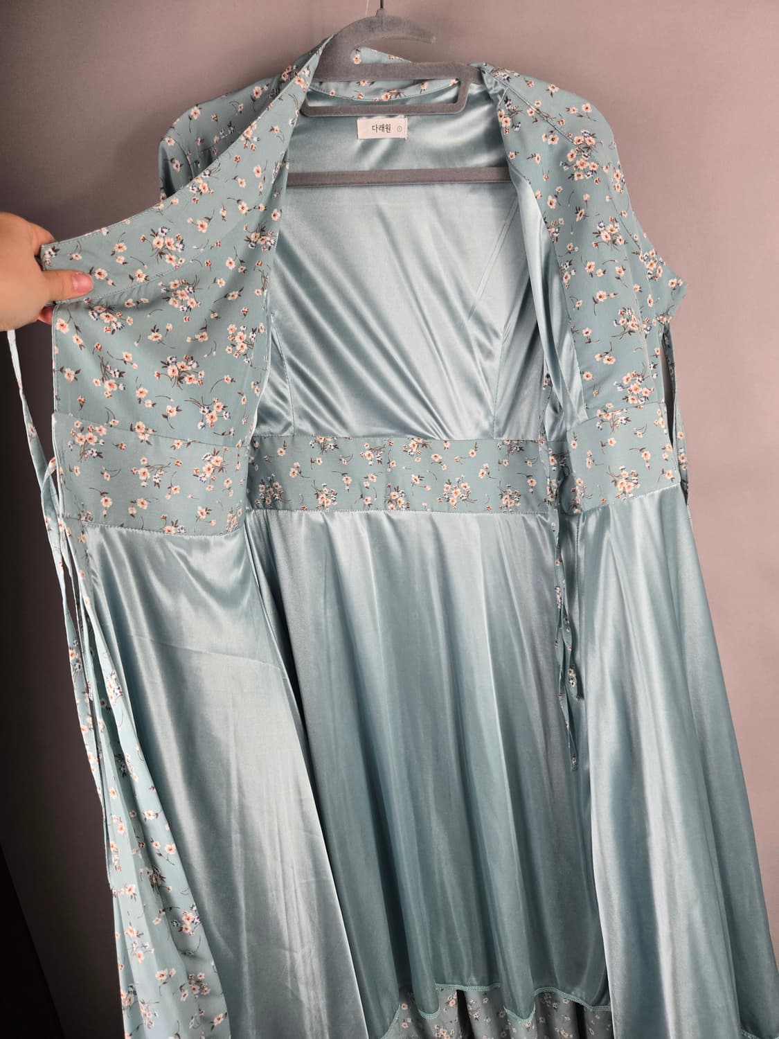 [무료배송]다래원 1 여성 플라워 생활 한복 철릭 롱 원피스 상품이미지9