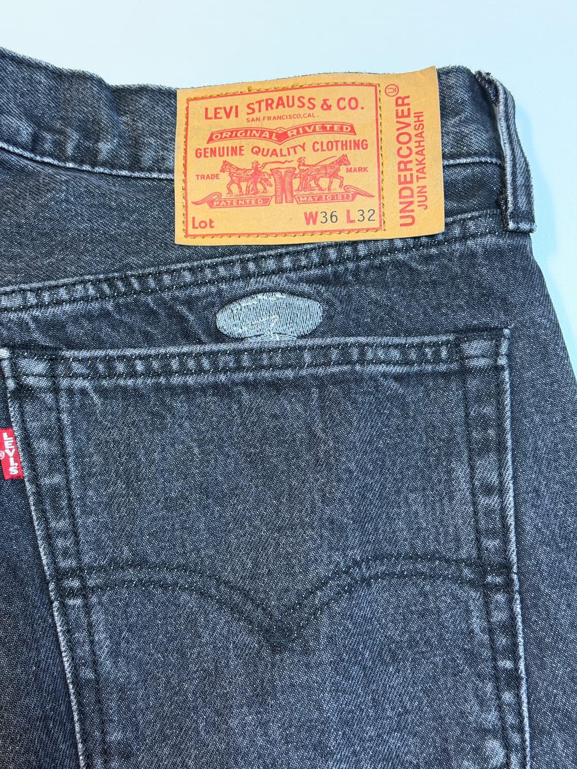 리바이스 X 언더커버 콜라보 블랙 데님 상품이미지2