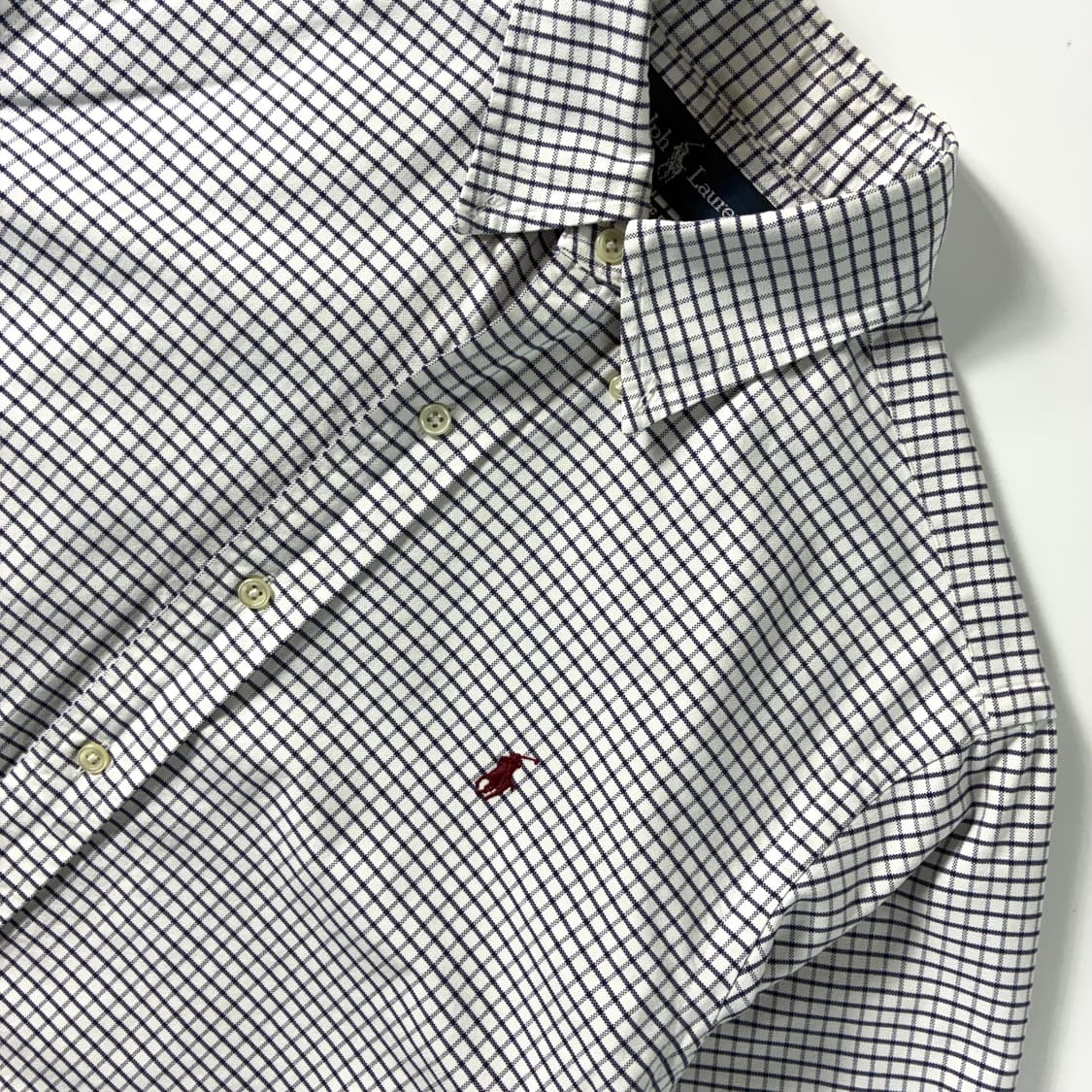 Polo  폴로 랄프로렌 자수 코튼 90,s 체크셔츠  상품이미지3