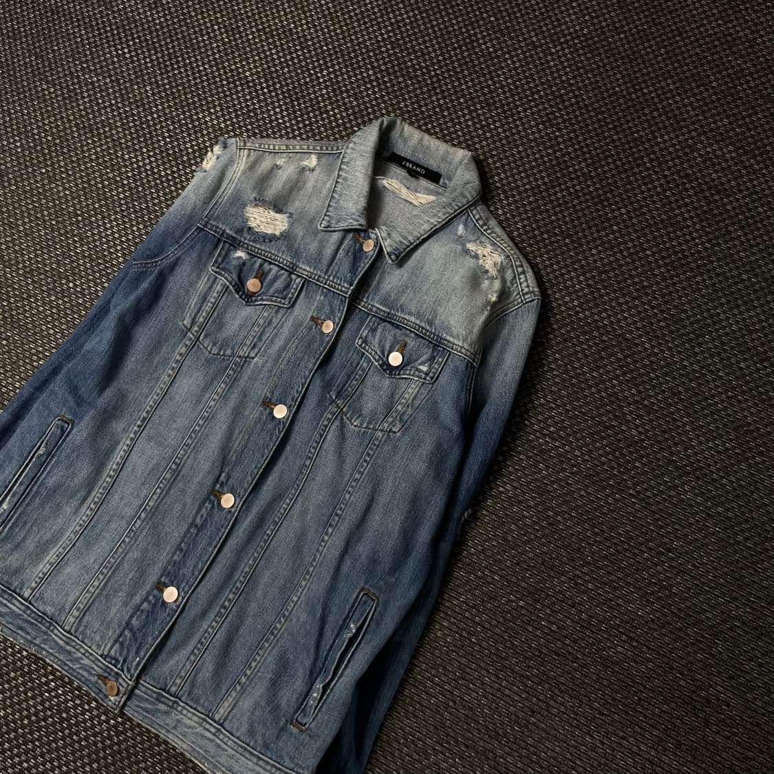 제이브랜드 연청 데미지 데님 자켓 상품이미지4