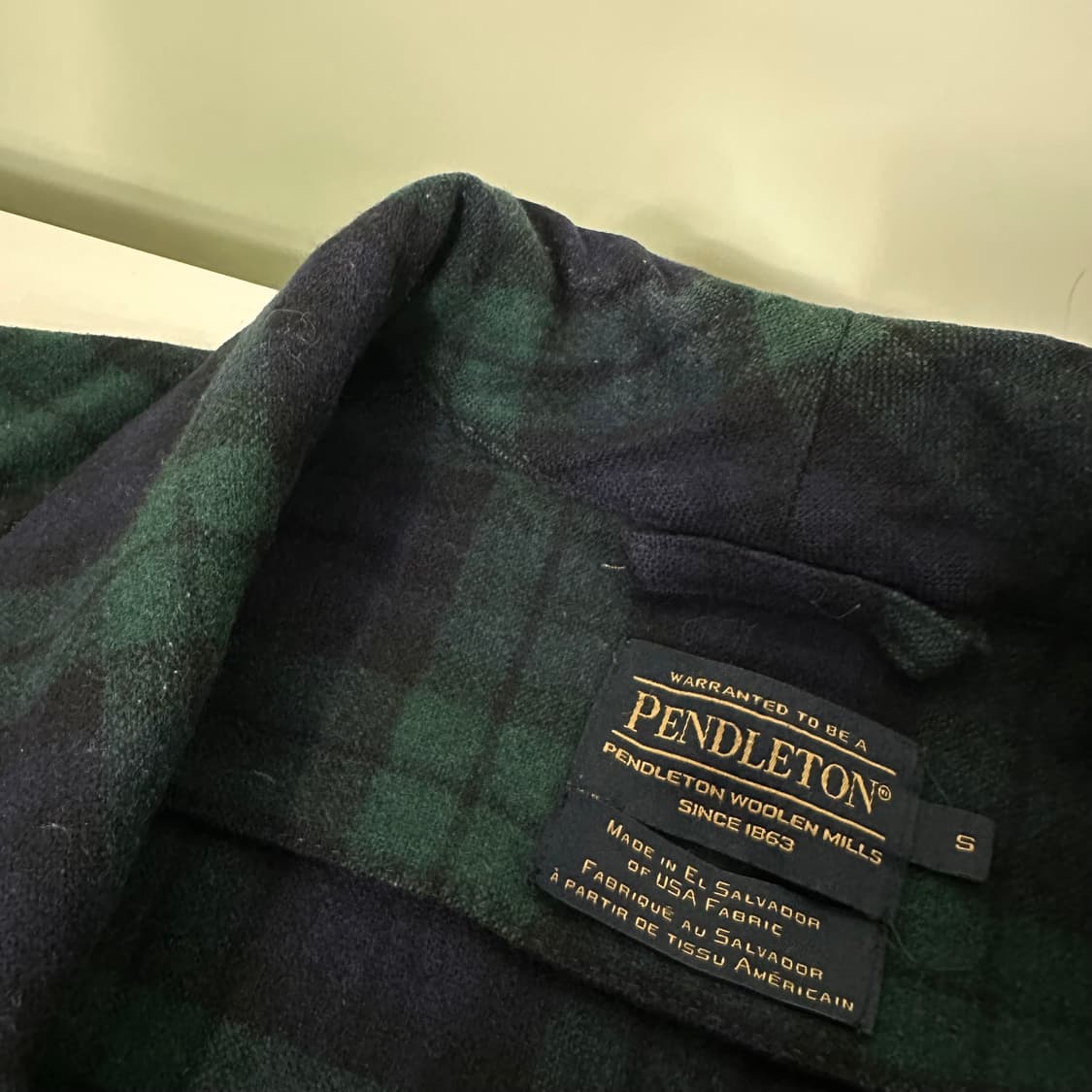 S-M 95 펜들턴 카라넥 노바체크 로브가운 상품이미지2