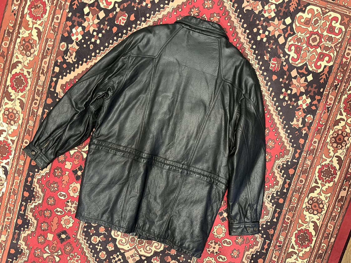( L-XL ) 가죽코트 가죽카코트 양가죽자켓 소가죽자켓 빈티지가죽 상품이미지4