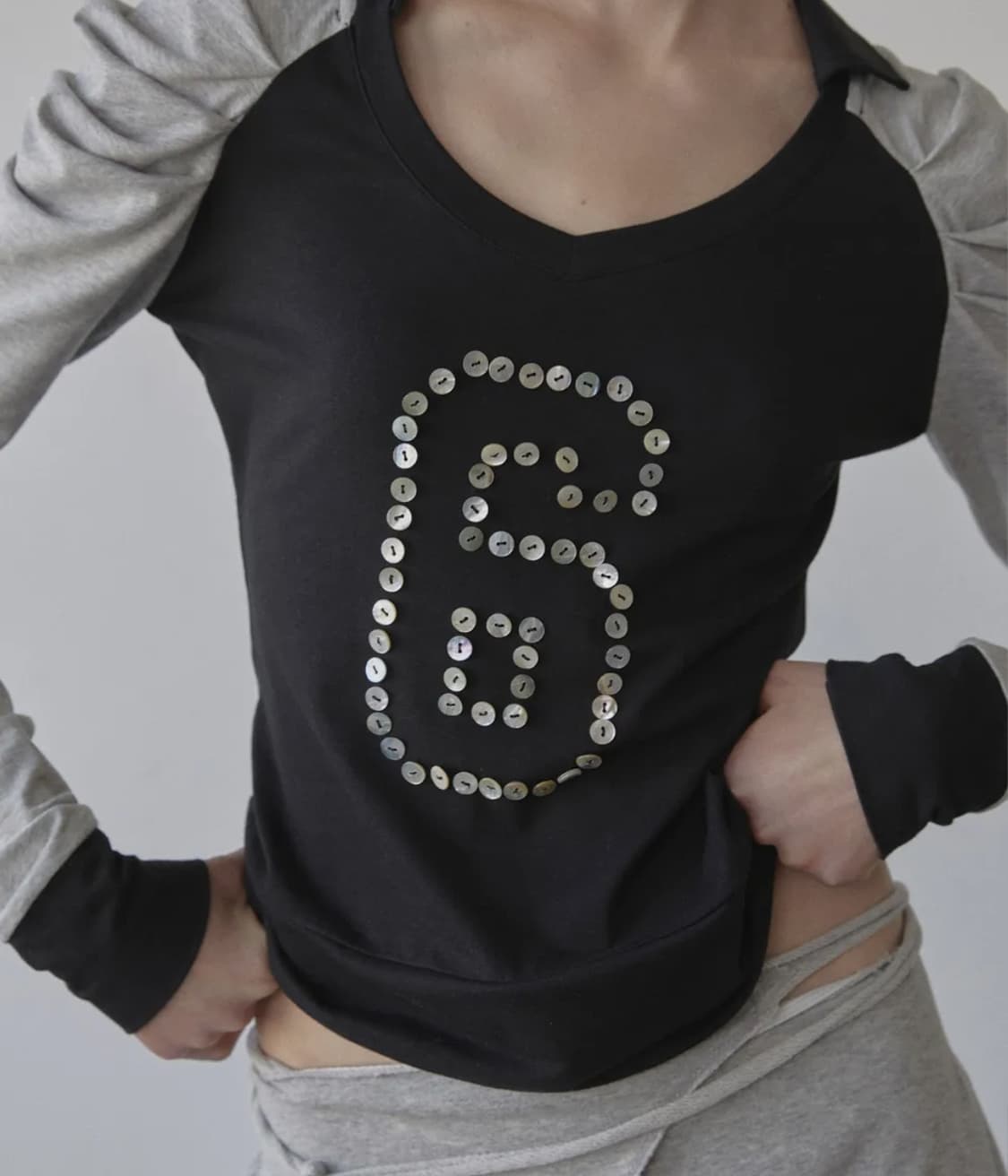 스컬프터 Good Girl Collar Tee Black 상품이미지1