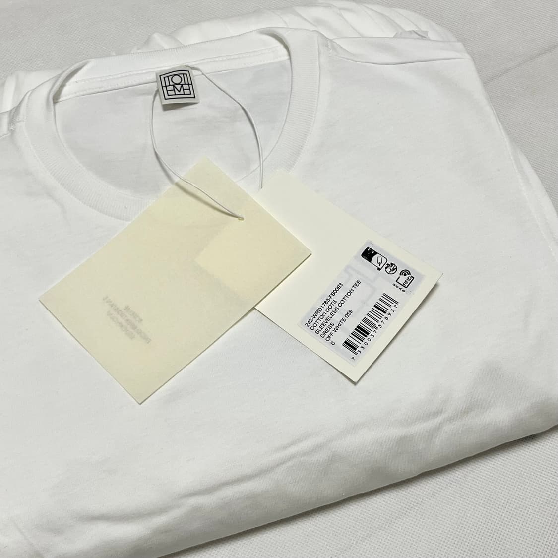 [S]토템 25fw 슬리브리스 코튼 드레스/화이트 상품이미지4