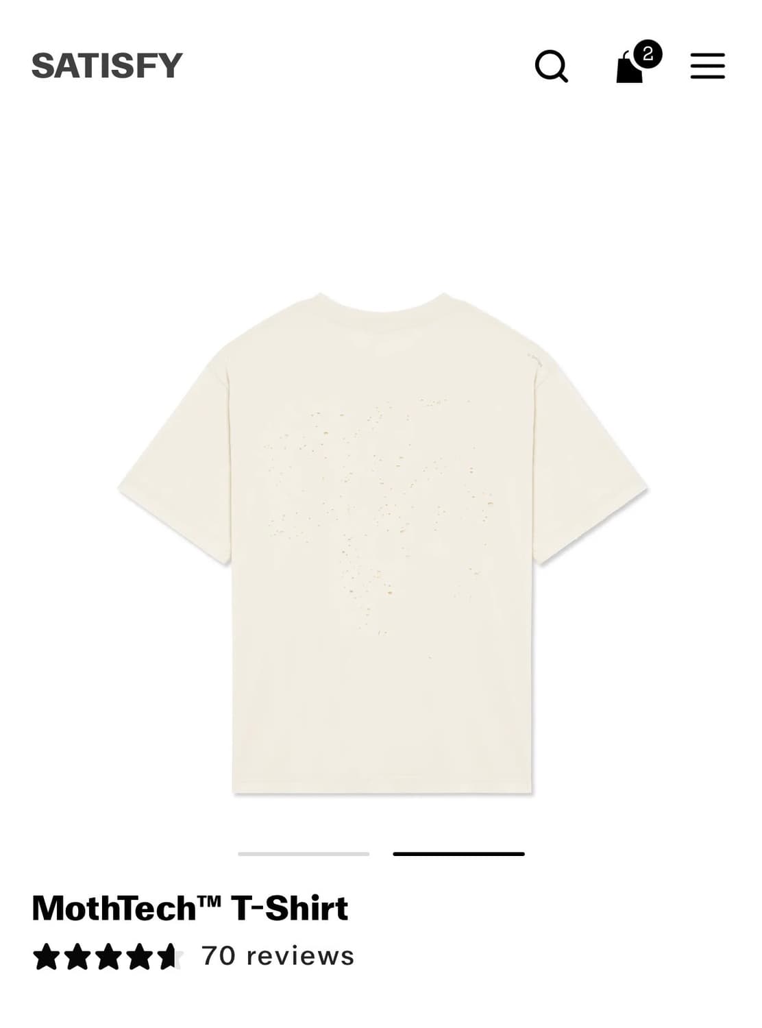 새티스파이 satisfy 모스테크 오프화이트  XL (새상품) 상품이미지3