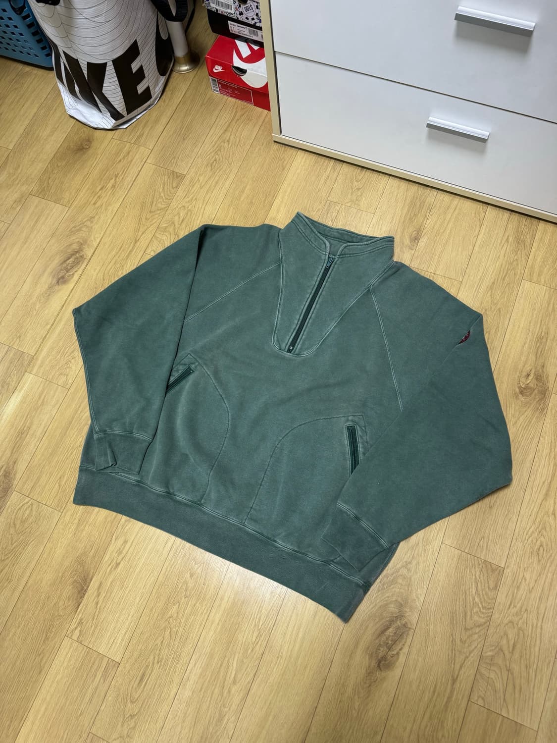 카브엠트 올리브 청록 하프집업 XL 상품이미지5
