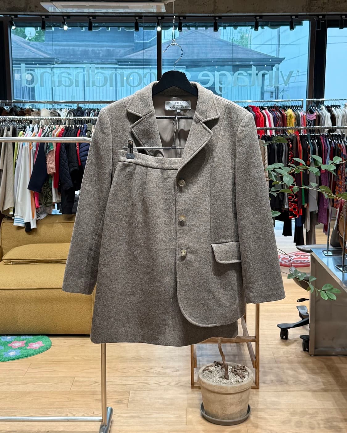 발렌시아가 브라운 울 블레이저 셋업 상품이미지1