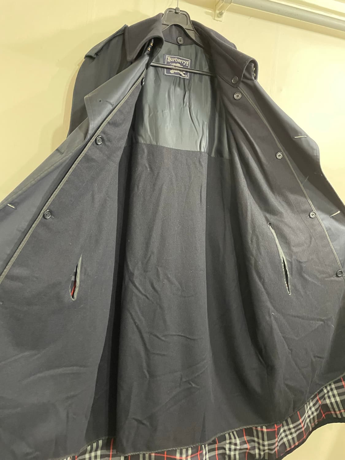 버버리 더블 브레스티드 트렌치 코트 네이비 42R 상품이미지7