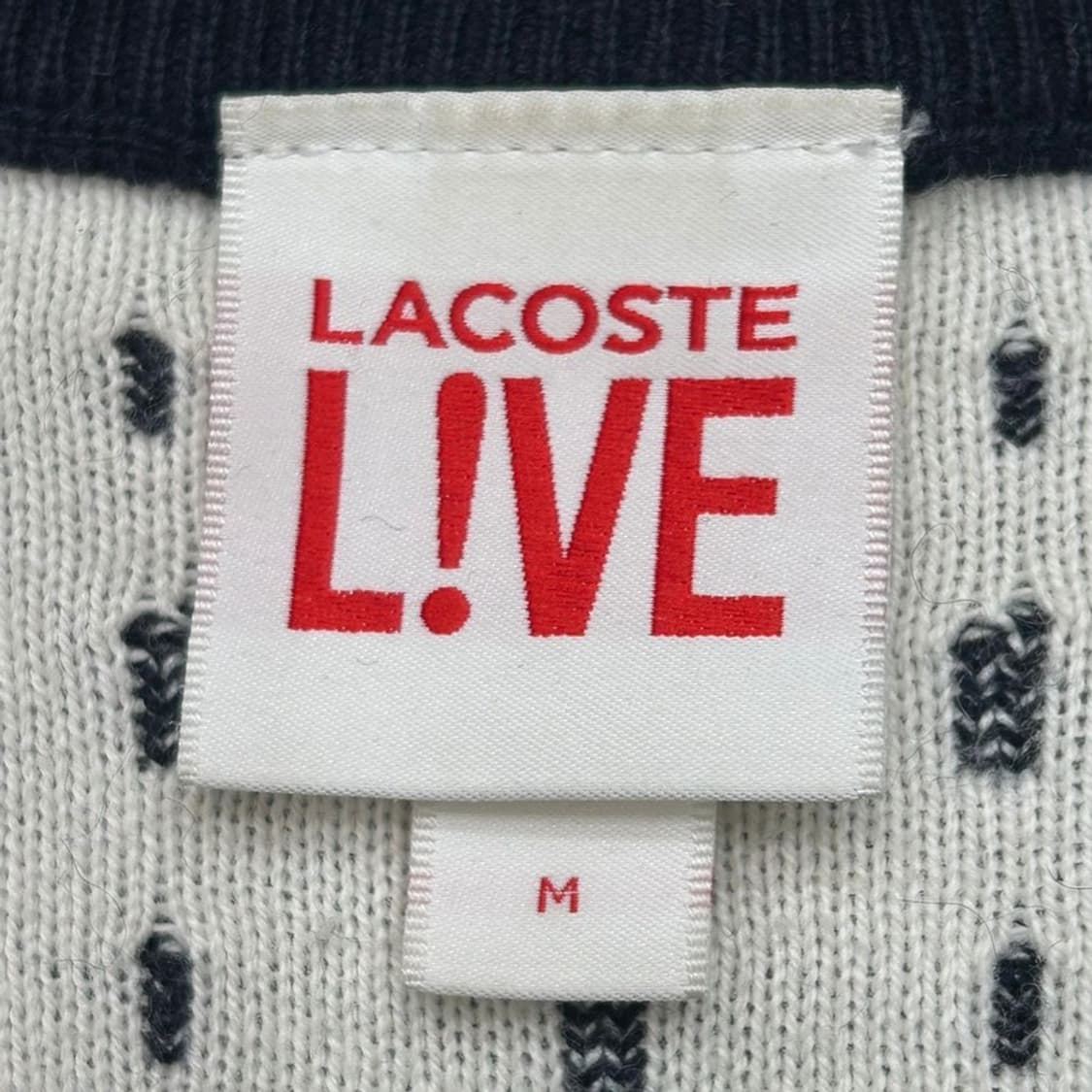 LACOSTE 네이비 패턴 캐시미어 니트 맨투맨 M 상품이미지5
