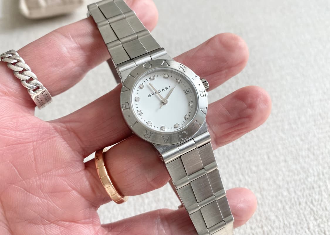 불가리 디아고노 LCV29 여성용 중형 29mm 11p 다이아 쿼츠 상품이미지10