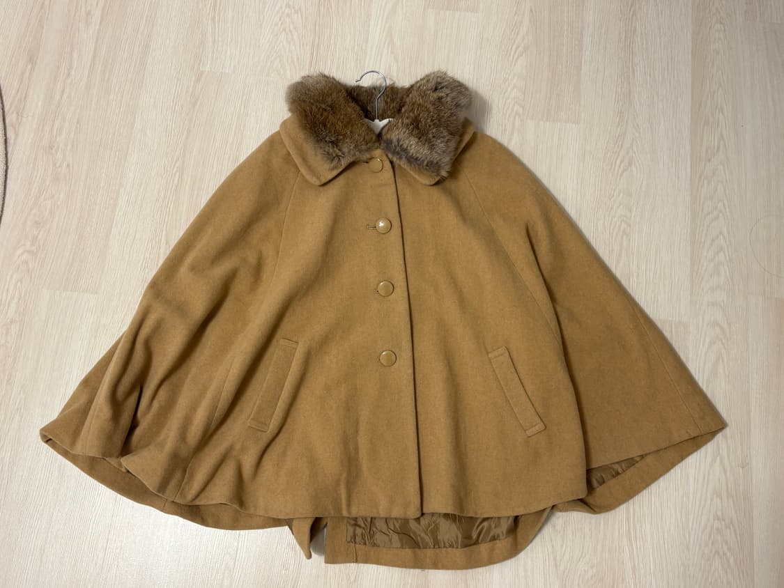 빈티지 브라운 망토 코트 케이프 판초 퍼 히메갸루 사와코 달천 상품이미지2