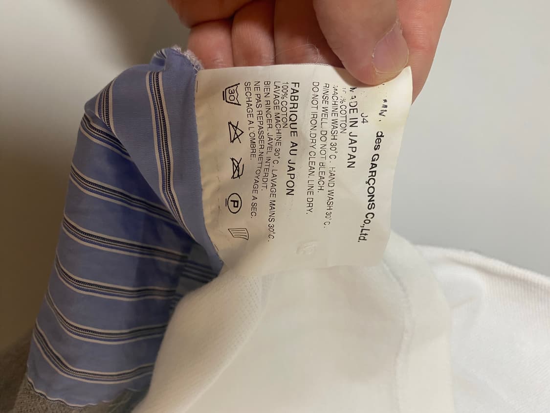 꼼데가르송 패치워크 PK티셔츠 S 상품이미지6