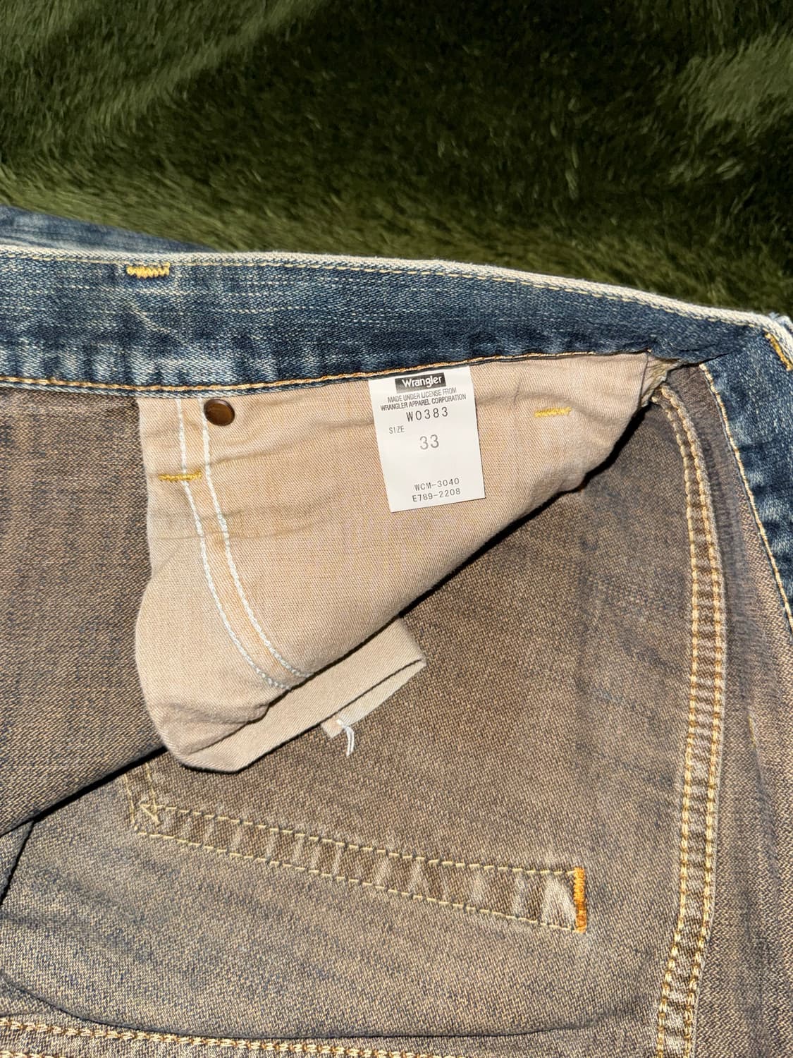 [33] wrangler 랭글러 재팬 빈티지 워시드 데님 팬츠 인디고 상품이미지4