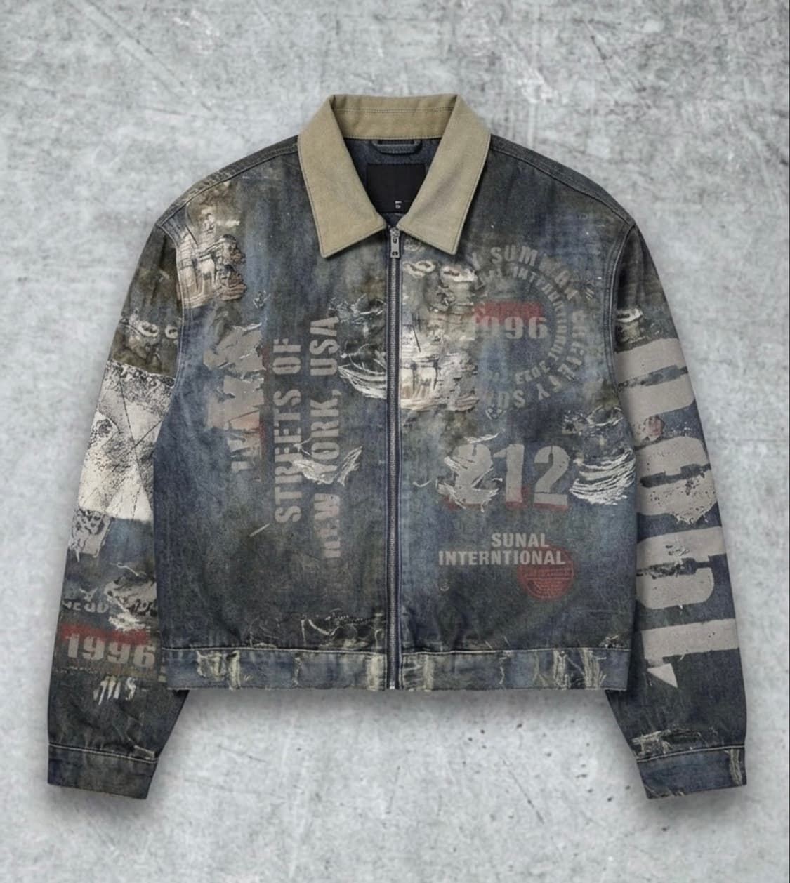 빈티지 크롭 데님 자켓  상품이미지1