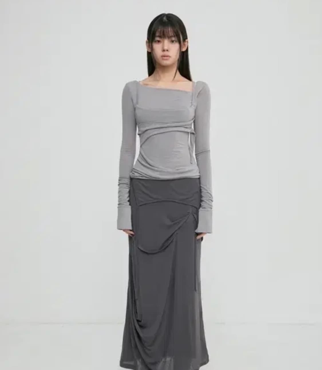 플레어업 레이어드 뷔스티에 롱슬리브 상품이미지1