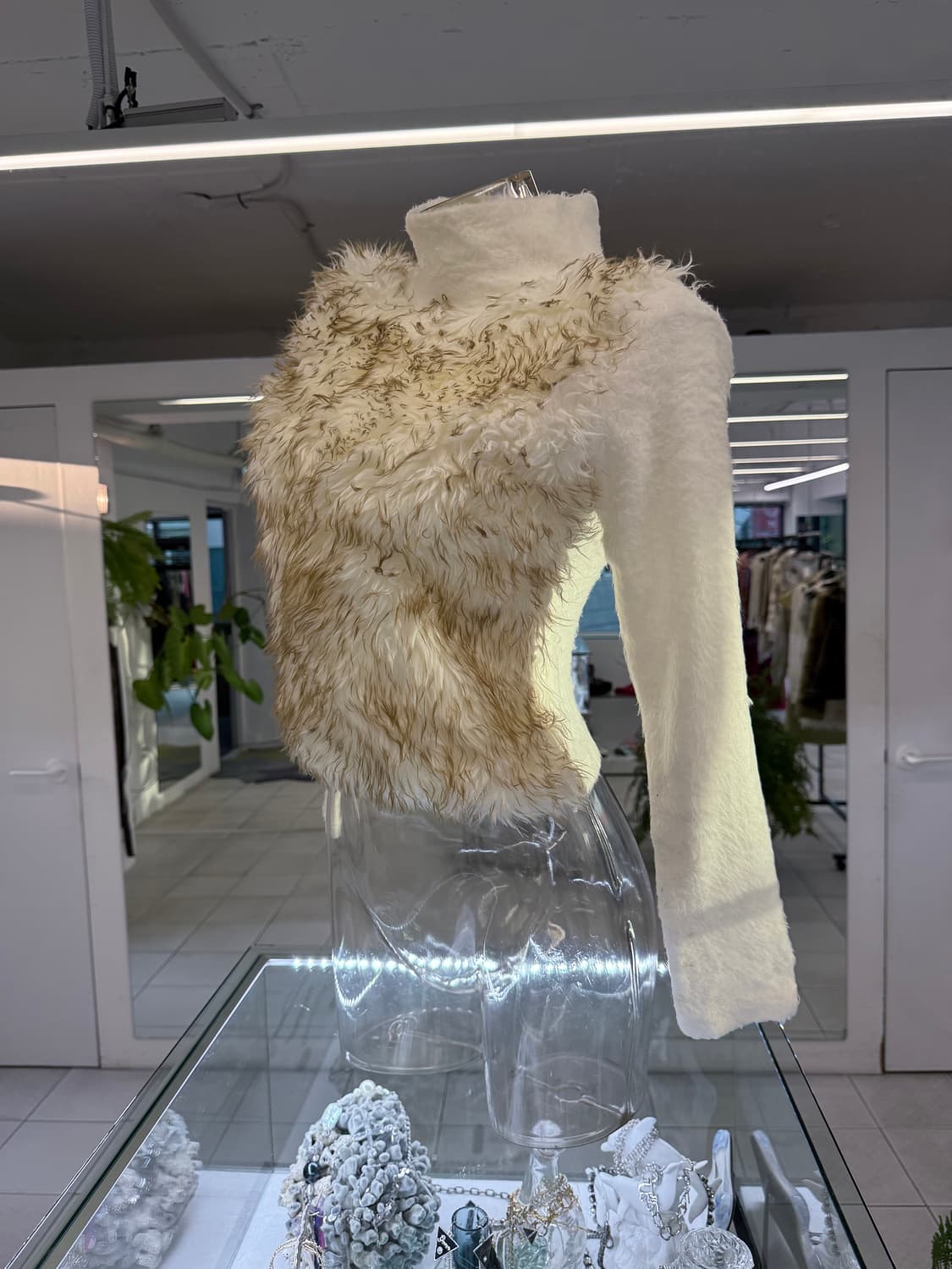 fur front knit top 상품이미지2