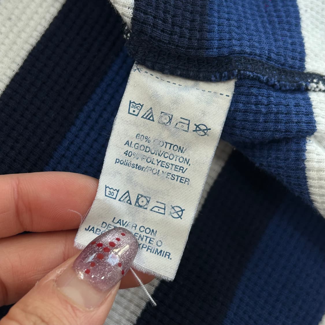 Polo 폴로 버건디 포니 블루 스트라이프 와플니트 상품이미지6