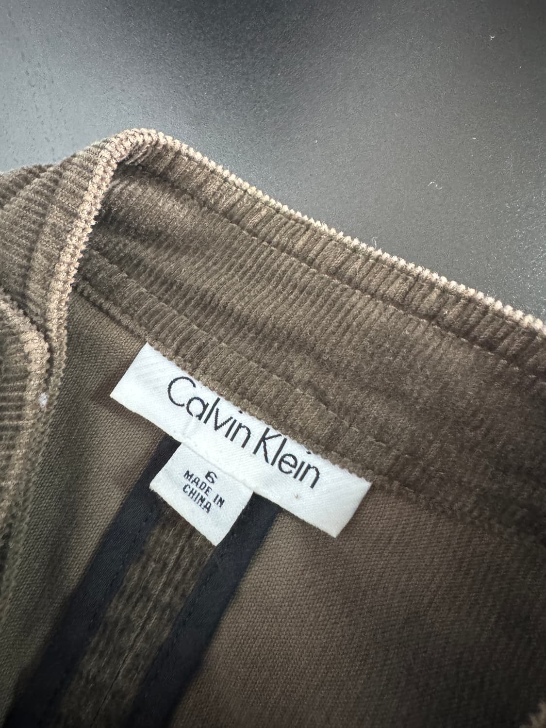 여성 캘빈클라인 빈티지 코듀로이 자켓 카키 s 상품이미지3