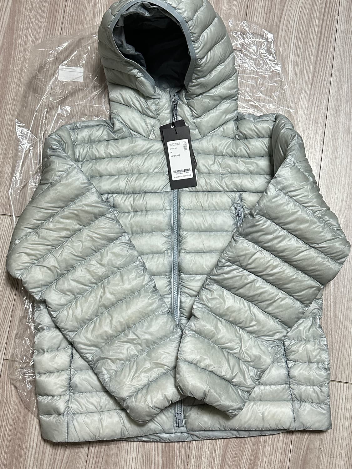 무신사 스탠다드 시티레저 시어 립스탑 후디드 라이트 다운 재킷 상품이미지2